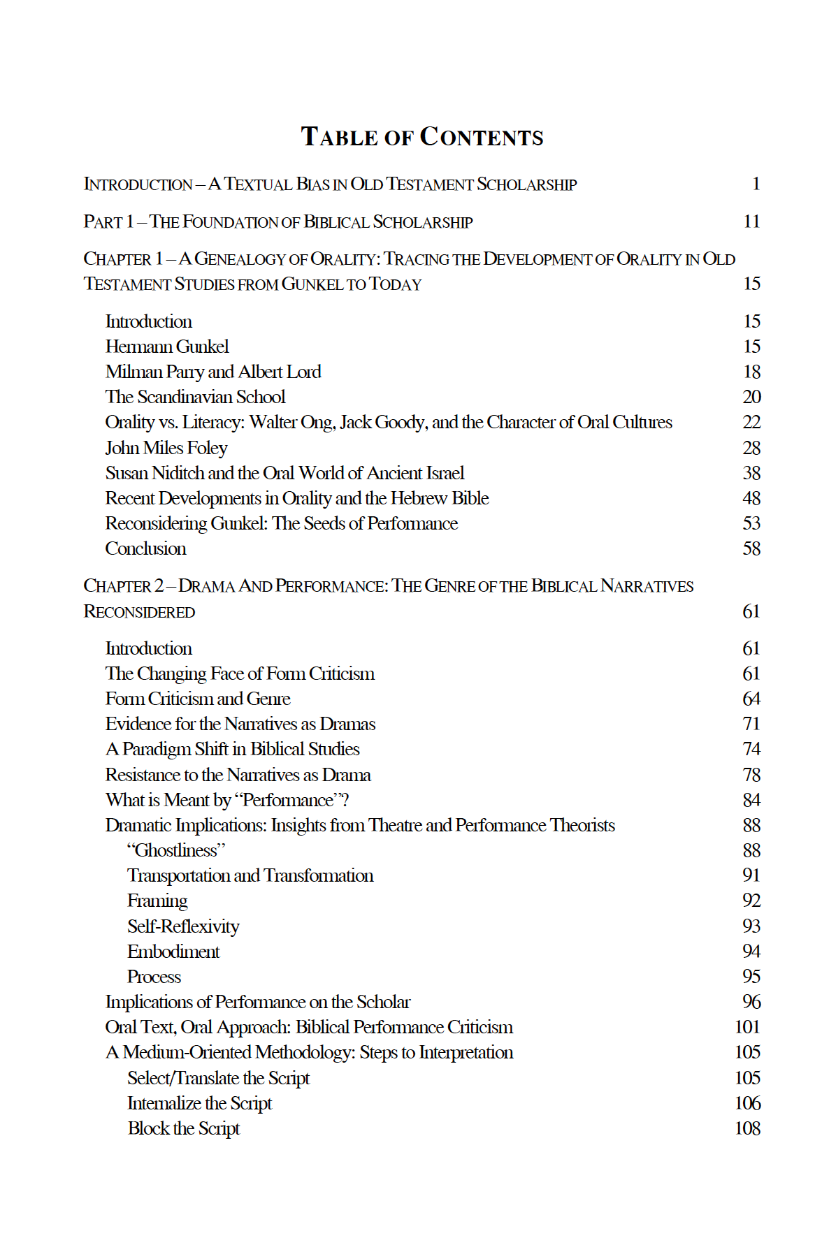 The Art of Biblical Performance: Biblical Performance Criticism and the Drama of Old Testament Narratives