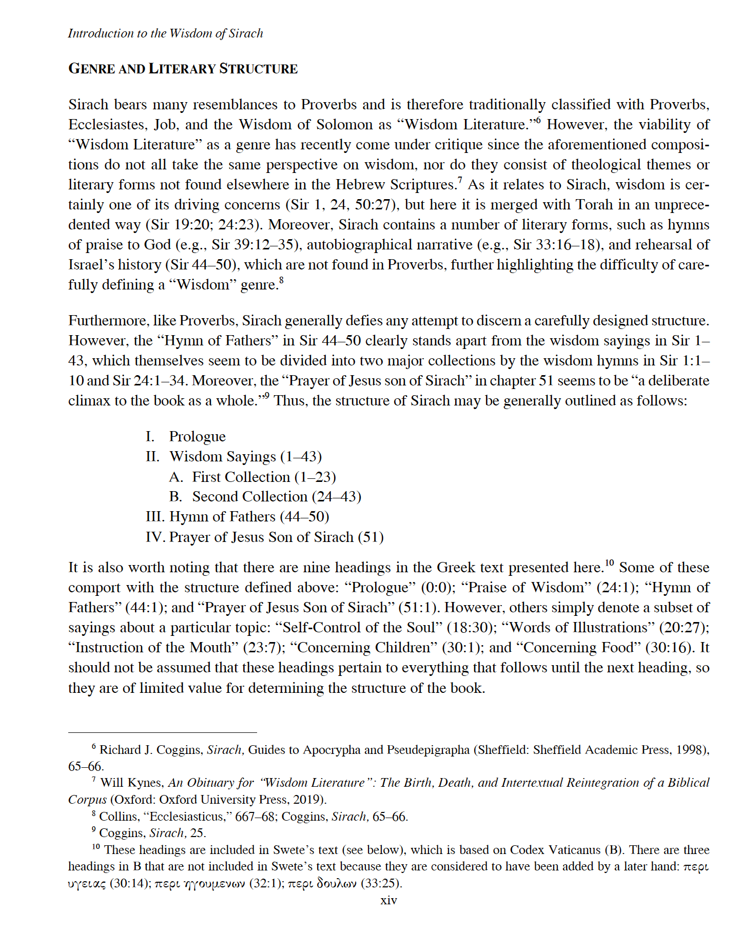 The Wisdom of Sirach: An Advanced Greek Reader with a Translation