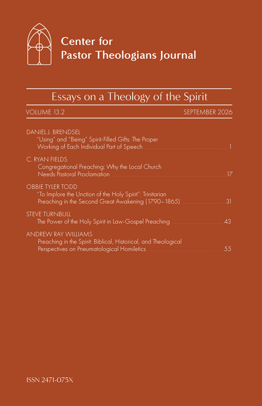 Center for Pastor Theologians Journal Vol. 13.2: Essays on a Theology of the Spirit