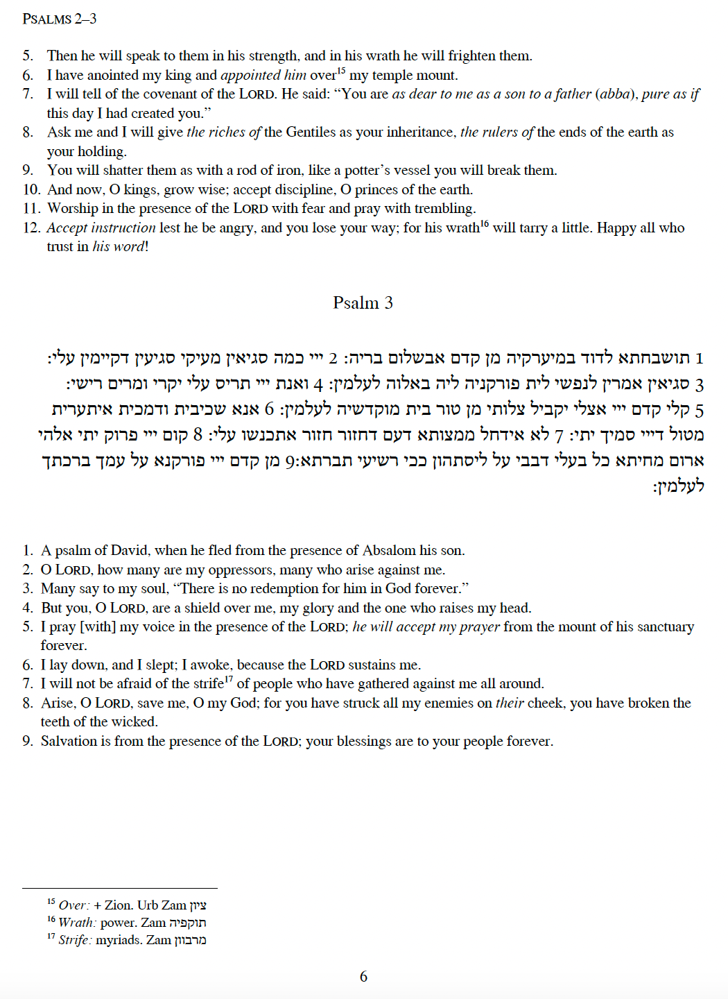 The Targum of Psalms: Text and Translation