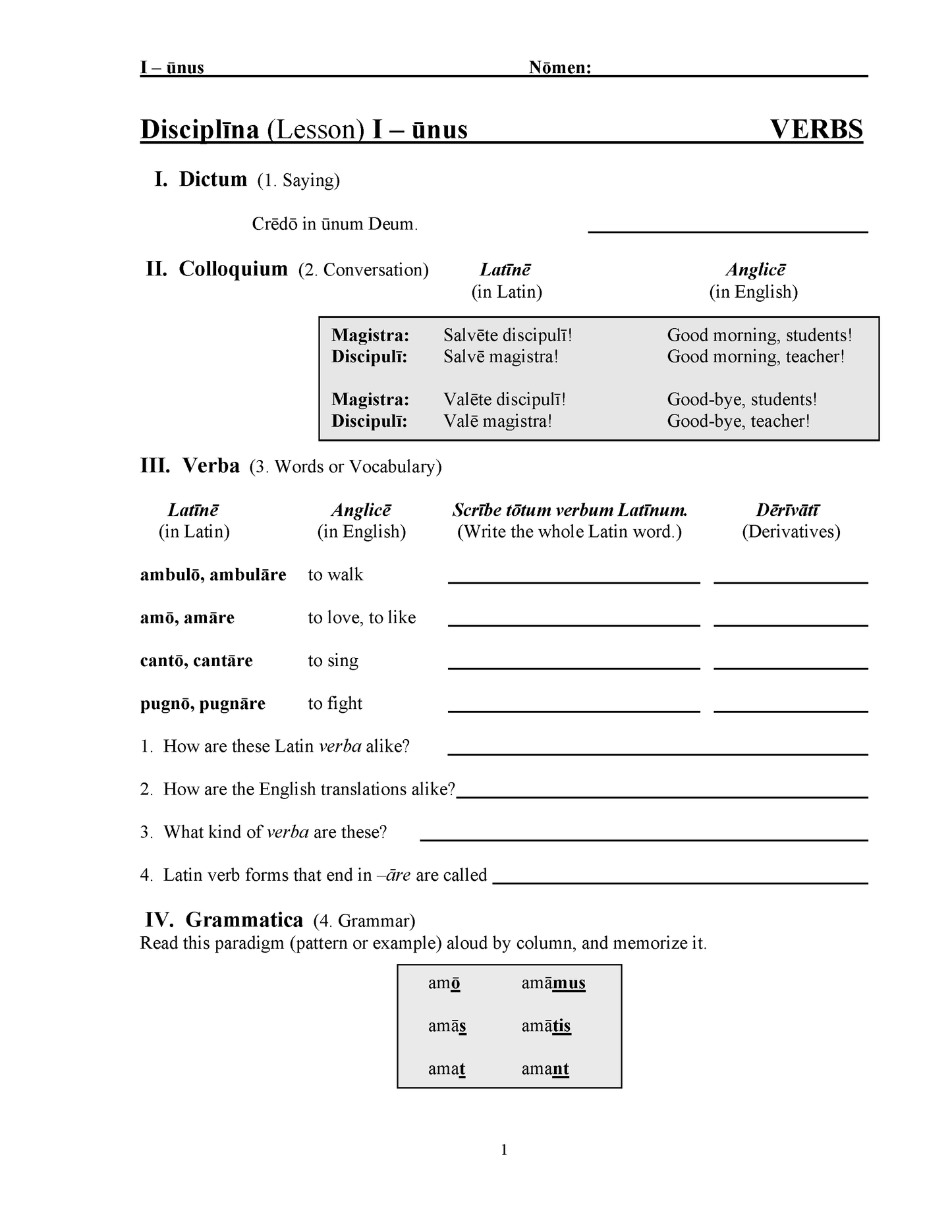 Schola Latina (Book 1): A Two-Year Interactive Latin Curriculum