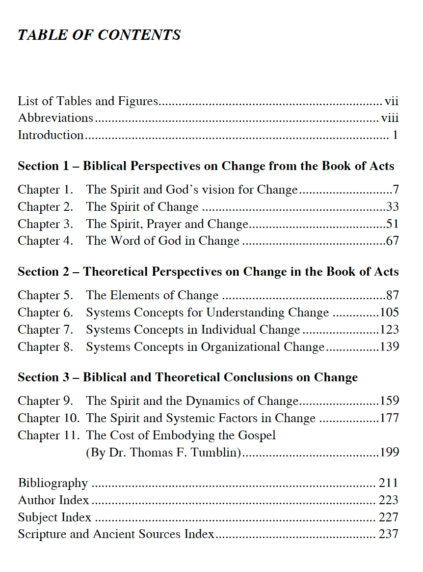 The Spirit of Change: Perspectives on the Changing Church in the Book of Acts by Anthony J. Headley