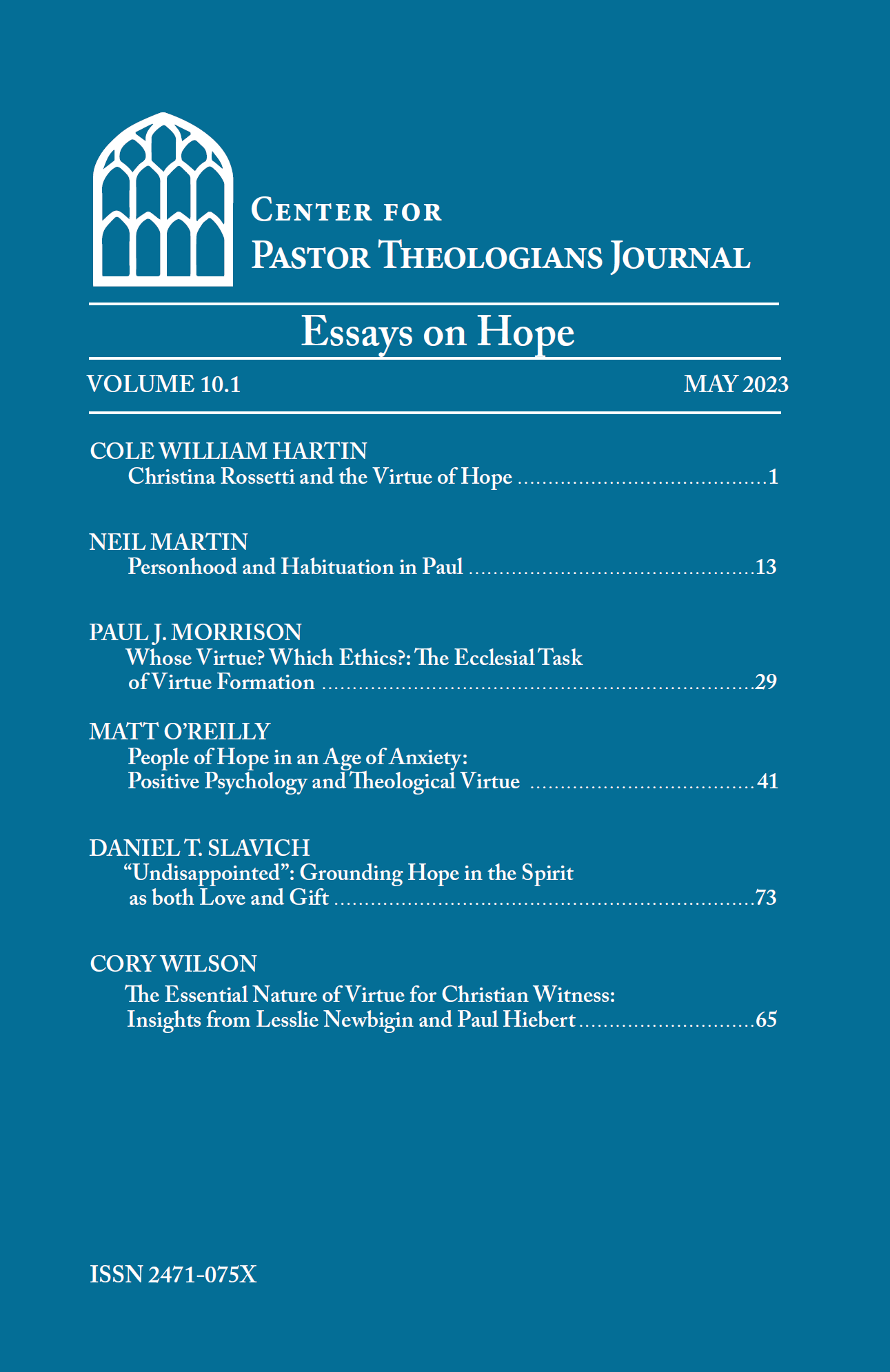 Center for Pastor Theologians Journal 10.1