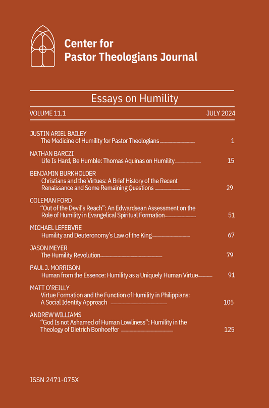 Center for Pastor Theologians Journal Vol. 11.1: Essays on Humility